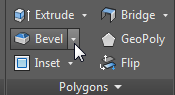 Drop down for Bevel settings