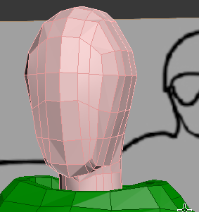 Completed head of model