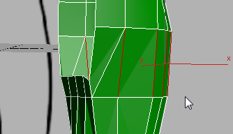 Edges above the beginning of the leg